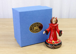 Limoges Queen Amidala porcelain trinket box, with packaging