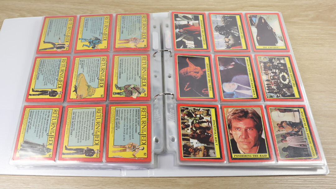 Allens and Regina Return of the Jedi trading cards